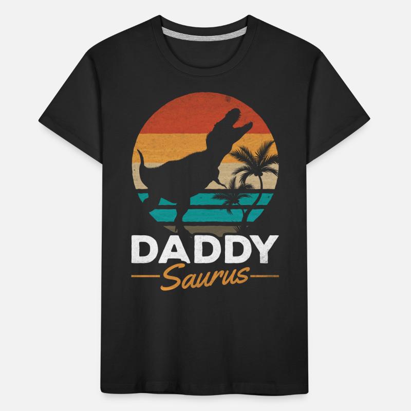 Daddysaurus Dino Papa Dino Daddy Dinosaurier Daddy Kinder Premium Bio T-Shirt