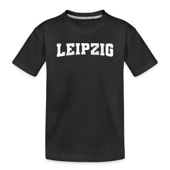 Leipzig - Kinder Premium Bio T-Shirt - Schwarz - Vorne