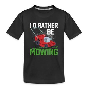 Je préfère tondre la pelouse - T-shirt bio Premium Enfant - noir - Devant