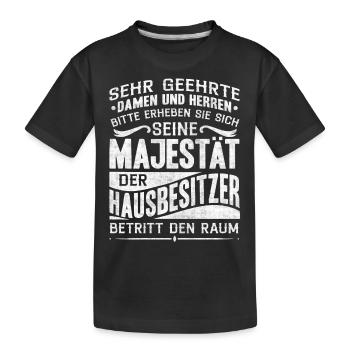 Hausbesitzer Geschenk, Häuslebauer - Kinder Premium Bio T-Shirt - Schwarz - Vorne