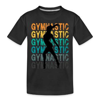 Gymnastics for a gymnast Floor gymnast - Kids' Premium Organic T-Shirt - black - Front