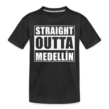 Straight outta Medellin - Kinder Premium Bio T-Shirt - Schwarz - Vorne