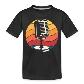 Microphone, Comedian, Stand-Up Comedy - Kids' Premium Organic T-Shirt - black - Front