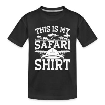 Safari Afrika Safari Urlaubsgeschenk - Kinder Premium Bio T-Shirt - Schwarz - Vorne