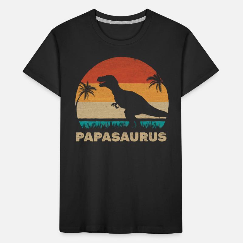 PapaSaurus T-Rex Daddy Dinosaur Matching T-shirt bio Premium Enfant