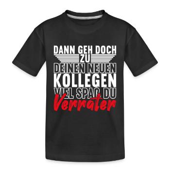 Abschiedsgeschenk Jobwechsel Kollege - Kinder Premium Bio T-Shirt - Schwarz - Vorne