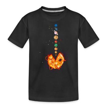 Sonnensystem, Sonnenplaneten, Astrologie - Kinder Premium Bio T-Shirt - Schwarz - Vorne
