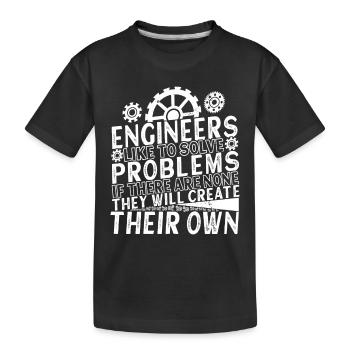 Engineer Mechanical Engineer Civil Engineer - Kids' Premium Organic T-Shirt - black - Front