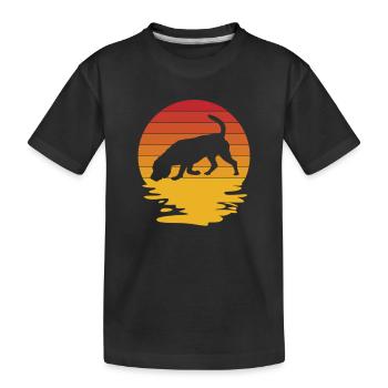 Beagle Beagle Chien Beagle Chiot Beagle Propriétaire - T-shirt bio Premium Enfant - noir - Devant