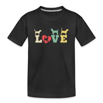 Beagle Beagle Chien Beagle Chiot Beagle Propriétaire - T-shirt bio Premium Enfant - noir - Devant