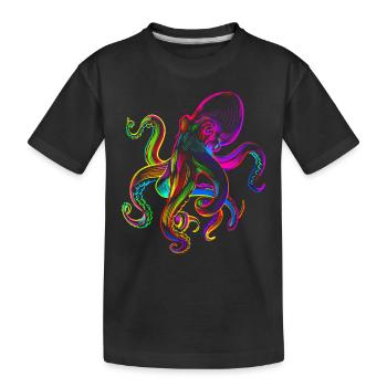 poulpes poulpes drôles colorésl - T-shirt bio Premium Enfant - noir - Devant
