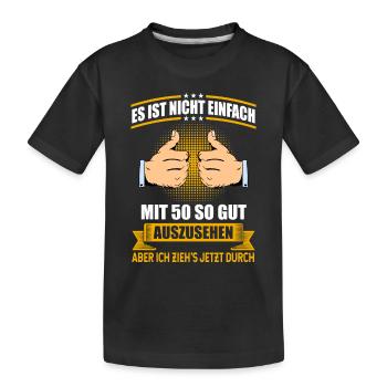 50 Geburtstag Mann - Kinder Premium Bio T-Shirt - Schwarz - Vorne