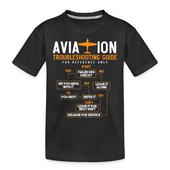 Lead Version Manual, Captain - Kids' Premium Organic T-Shirt - black - Front
