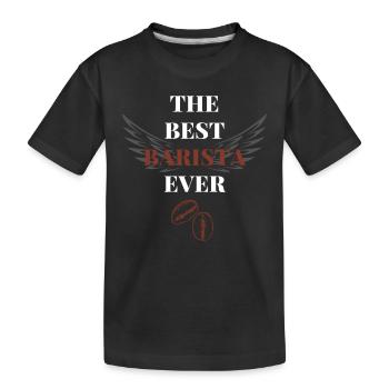 Le meilleur barista de tous les temps - T-shirt bio Premium Enfant - noir - Devant