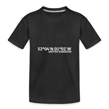 Silverstone Race Track Great Britain Coordinates - Kids' Premium Organic T-Shirt - black - Front