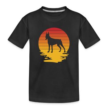 Dobermann Pinscher Dobermann Welpe Geschenk - Kinder Premium Bio T-Shirt - Schwarz - Vorne