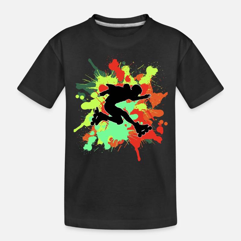 Rollerblades rollers - T-shirt bio Premium Enfant - noir