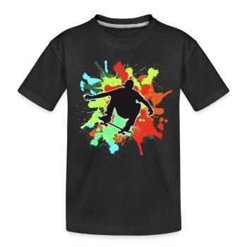Skateboard Freestyle - T-shirt bio Premium Enfant - noir - Devant