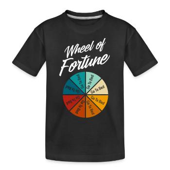 Wheel of Fortune, Go to Bed - Kids' Premium Organic T-Shirt - black - Front