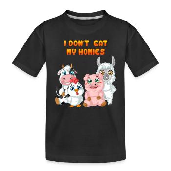 je ne mange pas mes homies - T-shirt bio Premium Enfant - noir - Devant