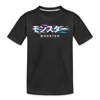 Monster - Kinder Premium Bio T-Shirt - Schwarz - Vorne