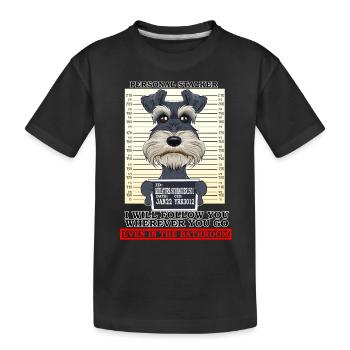 Personal Stalker Miniature Schnauzer - Kinder Premium Bio T-Shirt - Schwarz - Vorne