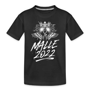 malle 2022 krone palmen - Kinder Premium Bio T-Shirt - Schwarz - Vorne