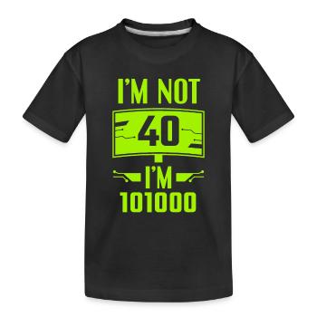 Cybersecurity Programmer Not 40th Birthday Hacker - Kids' Premium Organic T-Shirt - black - Front