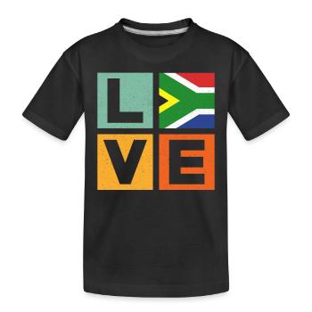 South Africa Love - Kids' Premium Organic T-Shirt - black - Front