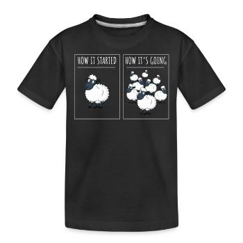 Schaafe, Schaaf, Schaafhirte, Schäfer - Kids' Premium Organic T-Shirt - black - Front