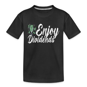 Aktien Aktionär Investor - Kinder Premium Bio T-Shirt - Schwarz - Vorne