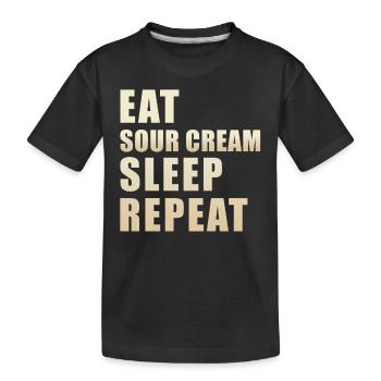 Crème aigre - T-shirt bio Premium Enfant - noir - Devant