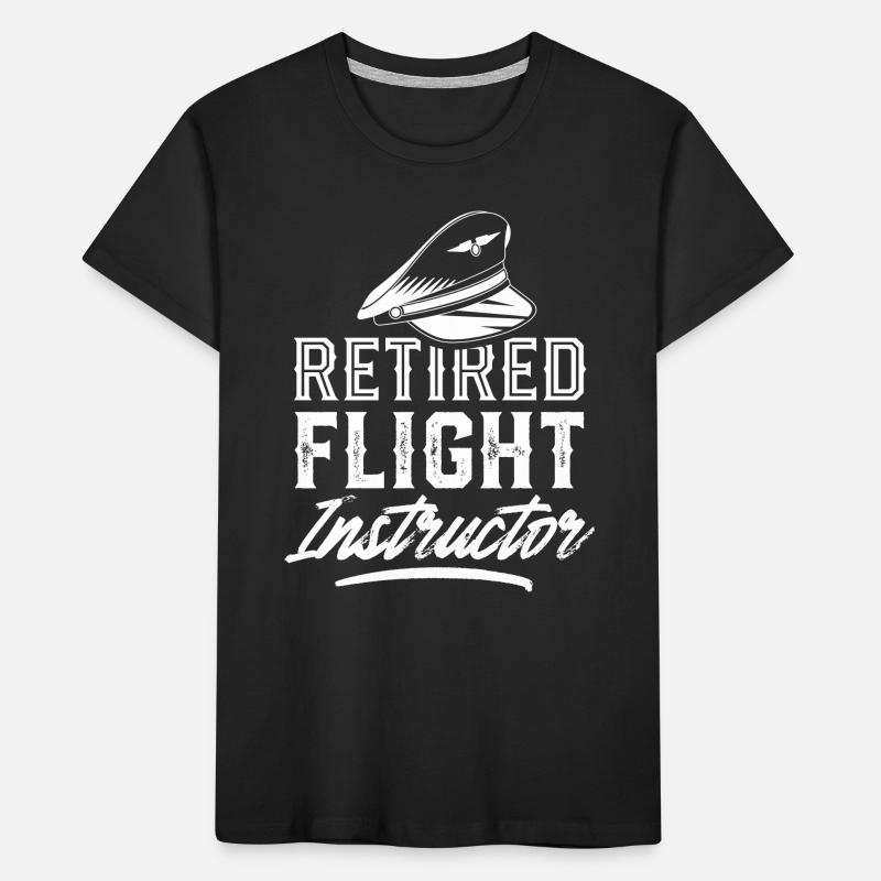 Retired Flight Instructor Flight Student Flight School Kids' Premium Organic T-Shirt