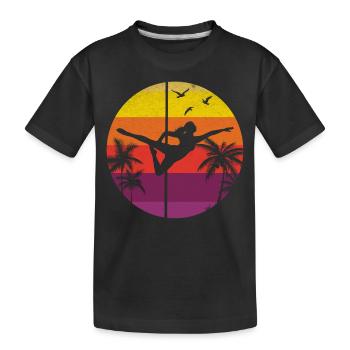 Pole Dance Pole Dancing Girl I Sunset Pole Dance - Kinder Premium Bio T-Shirt - Schwarz - Vorne