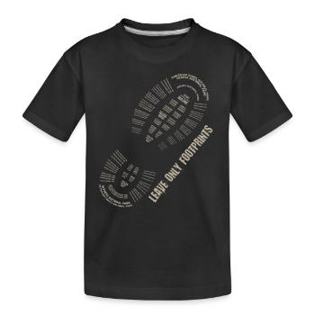 Leave only footprints, nature lovers - Kids' Premium Organic T-Shirt - black - Front