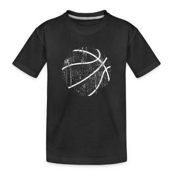 Basketball Silhouette Vintage Funny Basket Ball - Kids' Premium Organic T-Shirt - black - Front