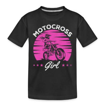 Supercross Girl Dirtbike Girl Enduro Off-Road - Kids' Premium Organic T-Shirt - black - Front