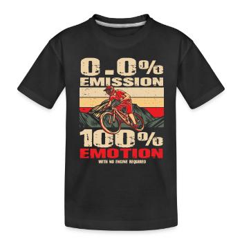 Bicycle Cyclist Mountain Bike Cycling - Kids' Premium Organic T-Shirt - black - Front