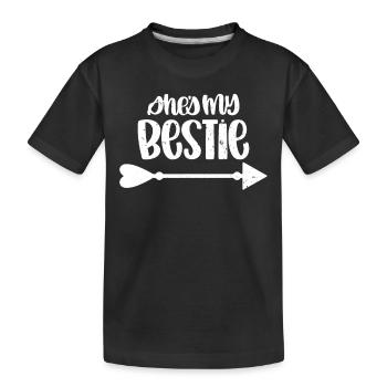 Elle est ma meilleure flèche d’amour - T-shirt bio Premium Enfant - noir - Devant
