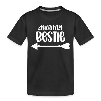 Elle est ma meilleure amie - T-shirt bio Premium Enfant - noir - Devant