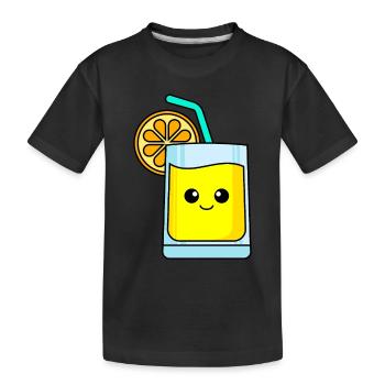 Limonade Comic - Kinder Premium Bio T-Shirt - Schwarz - Vorne