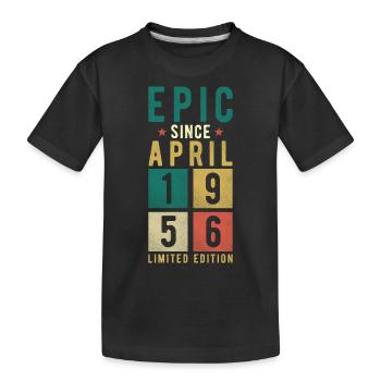Anniversaire Avril 1956 - T-shirt bio Premium Enfant - noir - Devant