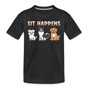 Dog Agility - Kinder Premium Bio T-Shirt - Schwarz - Vorne