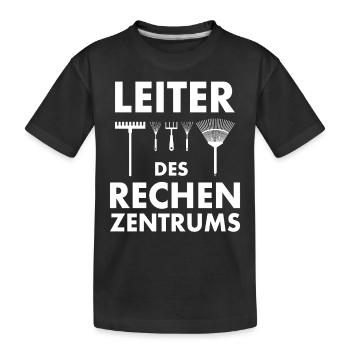 Leiter des Rechenzentrums Garten Gärtner Geschenk - Kinder Premium Bio T-Shirt - Schwarz - Vorne