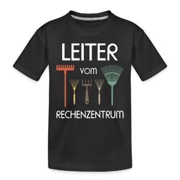 Leiter vom Rechenzentrum Garten Gärtner Geschenk - Kinder Premium Bio T-Shirt - Schwarz - Vorne