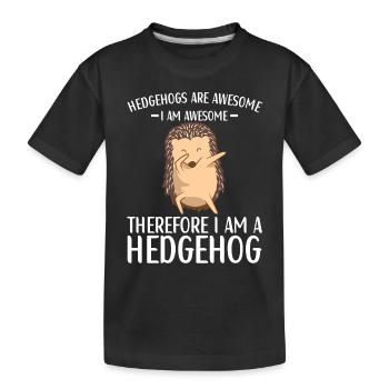 Igel Outfit für Igel Fans für Kinder - Kinder Premium Bio T-Shirt - Schwarz - Vorne