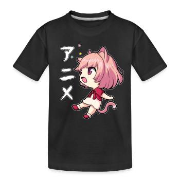 Anime Otaku Weeb Anime Japanese - Kids' Premium Organic T-Shirt - black - Front