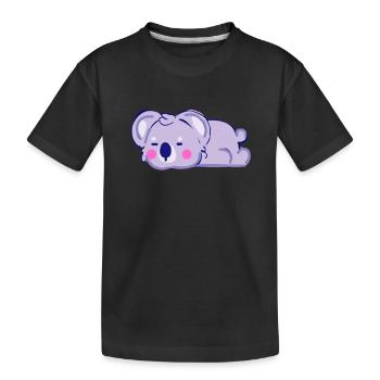 Schlafendes Koala - Kinder Premium Bio T-Shirt - Schwarz - Vorne