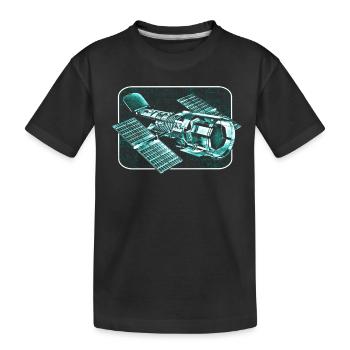 Le télescope spatial Hubble - T-shirt bio Premium Enfant - noir - Devant