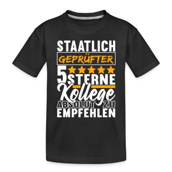 Abschiedsgeschenk Jobwechsel Kollege - Kinder Premium Bio T-Shirt - Schwarz - Vorne